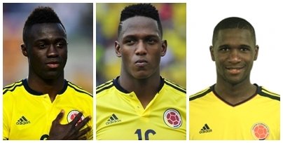 Tres Caucanos en la Seleccion Colombia